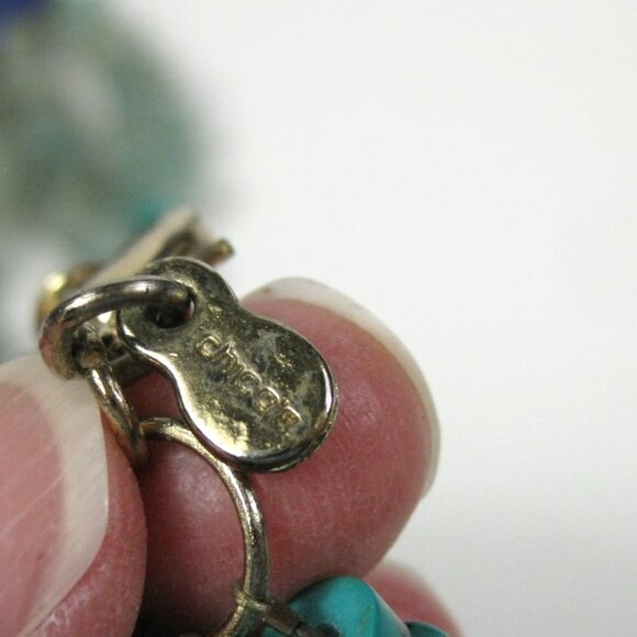 Chicos Chunky Multicolor Beaded Necklace Jade Chips Stone Adjustable 25 inch Chi - Picture 6 of 10